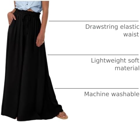 BTFBM Wide Leg Flowy Palazzo Pants for Women