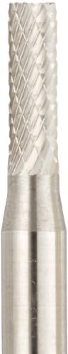 Drill America SB-14 Carbide Burr/Rotary File Cylindrical End-Cut Double Cut for Die Grinder 3/16" Dia. x 5/8" Cut Length with 1/4" Shank and 2" Overall Length, DUL Series