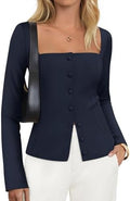 ZESICA Women's Business Casual Fitted Blazers Office Outfits