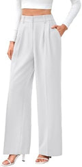 FUNYYZO Wide Leg Dress Pants for Women Work Slacks Business Casual Outfits