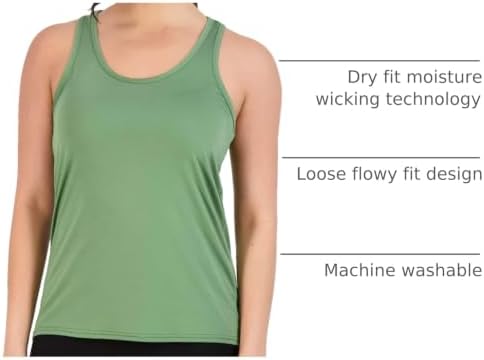 5 Pack Women's Dry Fit Tank Tops Sleeveless Athletic Workout Gym Yoga