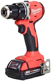 For Milwaukee 3601-21P 18V Lithium-Ion Brushless Cordless 1/2" Compact Drill/Driver Kit with 2.0 Ah Battery, Charger and Tool Bag