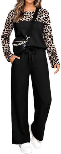 WIHOLL Two Piece Sets for Women Fall Outfits Casual Matching Lounge Sets