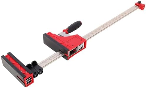 4-Pack Parallel Clamps for Woodworking, Heavy Duty Bar Clamp Set with 1700 lbs Clamping Force, 90° Precision Alignment, 2" Bench Dogs & Framing Blocks for Cabinet Making and Woodworking, Red