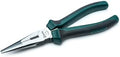 SATA 8-Inch Long-Nose Cutting and Gripping Pliers with Nickel-Chrome Steel Body and Green Anti-Slip Handles - ST70102AST