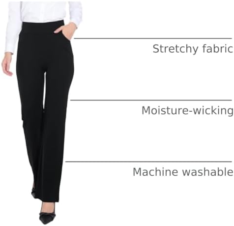 ZTN Womens Stretchy Dress Pants High Waist Work Casual