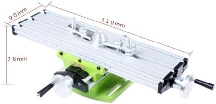 Alipis Mini Milling Machine Vise Bench Clamp Worktable with 2-direction Adjustable Cross Slide, Compatible with Drill Press, 12.2 X 3.54 Inch Portable Precision Workholding Device