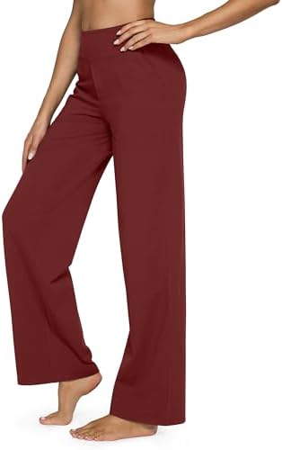 G4Free Yoga Pants for Women Wide Leg Pants with Pockets High Waisted