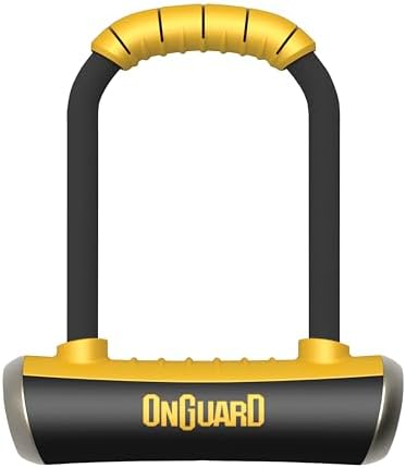 OnGuard Pitbull Medium U-Lock – 14 mm Hardened Steel Shackle (90 × 175 mm) – X4P Quad Lock, Z-Cylinder, TriRadius Design, 5 Keys & Mount Bracket
