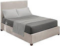 Nestl Twin Sheets Set - 3 Piece Twin Bed Sheets, Hotel Luxury, Extra Soft, Double Brushed Bedding for Twin Size, 2 Tone Grey/Silver Set, Grey Fitted Sheet, Silver Flat Sheet, Silver Pillow Case