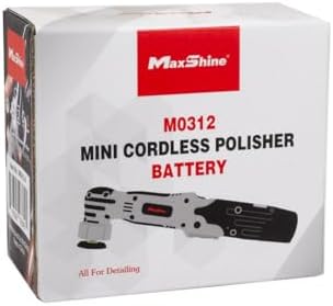 Maxshine Replacement Battery Pack for Mini Cordless Polisher V2 2-Pack – 12V 2000mAh Lithium-Ion Battery with LED Charge Indicator, Backup Power for Continuous Auto Detailing