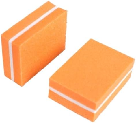 Sponge Nail Buffers 300pcs Mini Nail File 100/180 Disposable Buffer Block Sponge Women Manicure Tool Polish UV Gel Lime a Ongle Wholesale(Orange)