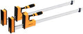 POWERTEC 72232 36-Inch Parallel Clamps for Woodworking | 90 Degree Heavy Duty Steel Bar Jaw Clamp Spreader Tool, 2PK