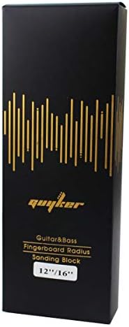 Guyker Two-Way Radius Sanding Block for Fret Leveling Fingerboard - Aluminum Sanding Beam Luthier Tool for Guitar & Bass Repair & Maintenance CNC Machined (1 Piece, Radius 12” + 16”)