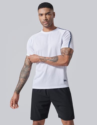 Liberty Imports 5 Pack Men's Active Quick Dry Crew Neck T Shirts