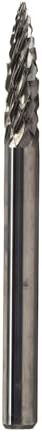 Drill America SG-43 Carbide Burr/Rotary File Tree Pointed End Double Cut for Die Grinder 1/8" Dia. x 3/8" Cut Length with 1/8" Shank and 1-1/2" Overall Length, DUL Series