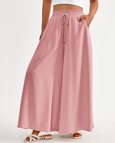 BTFBM Wide Leg Flowy Palazzo Pants for Women