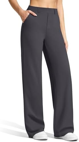 G4Free EverGoing Women's Wide Leg Dress Pants with Pockets Belt Loops