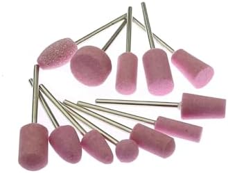 2.35mm Shank Mounted Points Ceramic Grinding Heads Wool Felt Polishing Wheel for Mould Nail Finish(PA Ceramic)