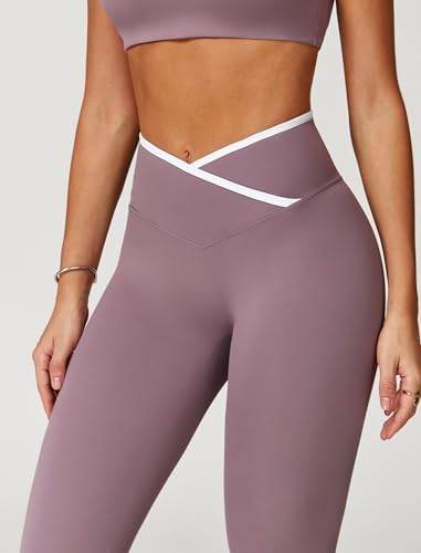 ABOCIW Workout Sets for Women 2 Piece Color Block Strappy Sports Bra High Waist Shorts Gym Yoga Pilates Outfits