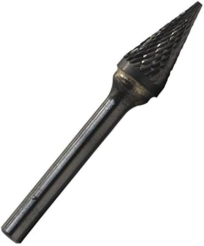 Drill America SM3 Carbide Burr Cone Pointed End, 1/4" x 1" with 1/4" Shank x 6" Long, DUL Series