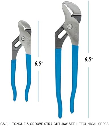 Channellock GS-1 CHLGS1 2 Piece Tongue and Groove Set, Silver, Small