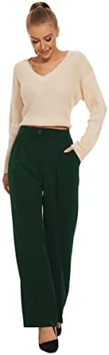 KICZOY Women Casual Wide Leg Dress Pants High Waist Lightweight Flowy Pants