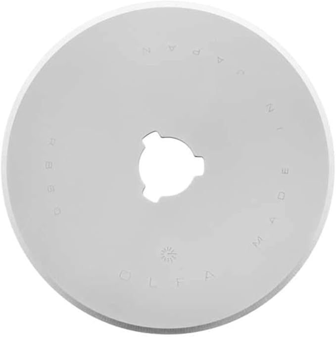 OLFA 60mm Rotary Cutter Replacement Blades, 5 Blades (RB60-5) - Tungsten Steel Circular Rotary Fabric Cutter Blade for Crafts, Sewing, Quilting, Fits Most 60mm Rotary Cutters