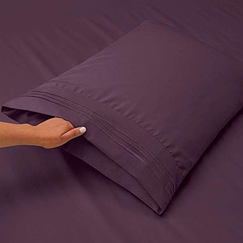 Luxury Linens JS Sanders 1200 Series FULL / Double Size Sheet Set in EGGPLANT Purple Plum