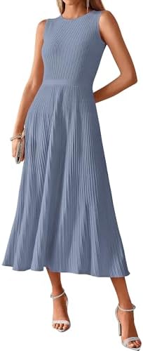 BTFBM Women Midi Bodycon Tank Dress