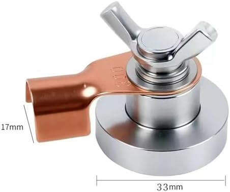 Welded Grounding Device Powerful Copper Electrode Welding Fixing Clamps Single Head Support 1Pcs(33mmX17mm)