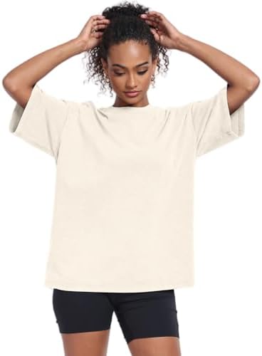 Womens Vintage Oversized T Shirts Acid Washed Baggy Cotton Tee Workout Gym Shirts Boyfriend Short Sleeve Tops