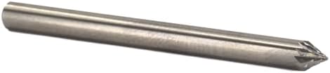 Drill America SJ-42 Carbide Burr/Rotary File 60 Degree Included Angle Double Cut for Die Grinder 1/8" Dia. x 3/32" Cut Length with 1/8" Shank and 1-1/2" Overall Length, DUL Series