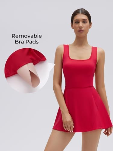 SUUKSESS Tennis Dress with Shorts Underneath Easy Peasy Athletic Dresses