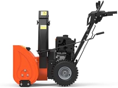 Yard Force YF24-DS21-GSB3 Two-Stage Gas Snow Thrower, 212cc Engine, 24 in.