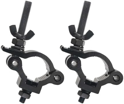 jindaaduio Stage Light Clamp, Lighting Truss for DJ light, 38mm-42mm Light Hook, Truss O-Clamp Used for Par Light,Spotlight and Moving Head(2 pcs Black)