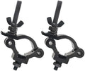 jindaaduio Stage Light Clamp, Lighting Truss for DJ light, 38mm-42mm Light Hook, Truss O-Clamp Used for Par Light,Spotlight and Moving Head(2 pcs Black)