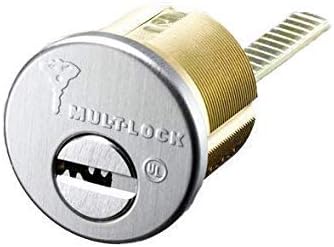 Mul-T-Lock Junior Rim & Mortise Rimo Cylinder, Chrome, 2 Keys, High Security