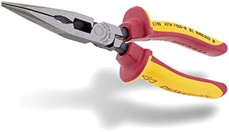 CHANNELLOCK 318I 8-inch XLT Combination Long Nose Pliers w/ 1000V Insulated Grip, Made in USA, Forged High Carbon Steel