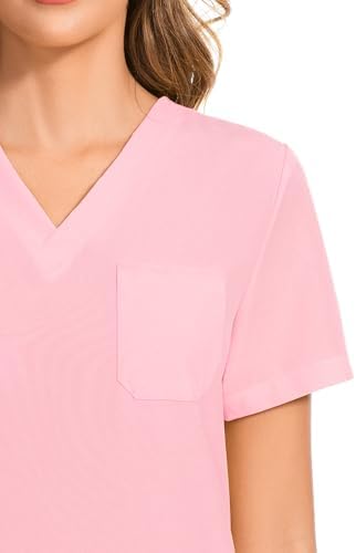 COZYFIT Scrubs for Women Set - Stretch V-Neck & Jogger Pant with 9 Pockets