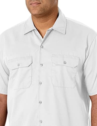 Dickies Men’s Short Sleeve Work Shirt – Durable Twill Button Down Shirts for Men, Lightweight Uniform for Daily Wear