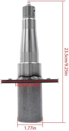 Trailer Round Spindle #84 with 4-Hole Flange Weld On 1.75 Inch with Fastening Accessories