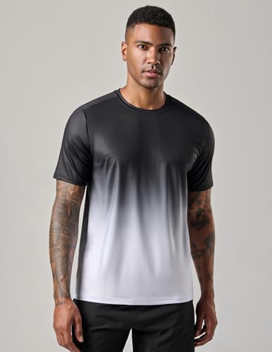 Liberty Imports 5 Pack Men's Active Quick Dry Crew Neck T Shirts
