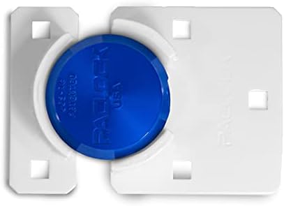 PACLOCK's UCS-7A/775 Hasp and Puck Combo Kit, High Performance 6-Pin Cylinder, One Lock Keyed to a Number U-Pick! w/ 2 Keys, Blue Anod. Puck, Double Coated White Hasp