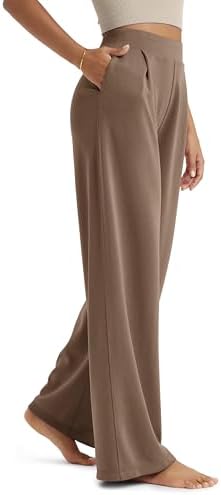 ODODOS Modal Soft Wide Leg Pants for Women High Waist Casual Relaxed Pants with Pockets-27/29"/ 31" Inseam