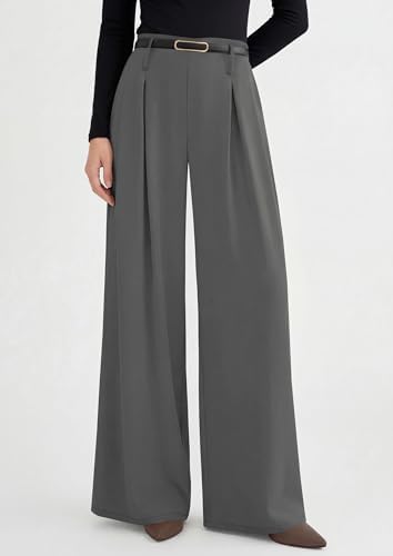 PRETTYGARDEN Womens Wide Leg Dress Pants Flowy Trousers