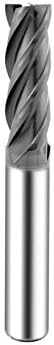 SPEED TIGER Micrograin Carbide Square End Mill - 4 Flute - ISE3/8 4T (1 Piece, 3/8") - for Milling Alloy Steels, Hardened Steel, Metal & More – Mill Bits Sets for DIYers & Professionals