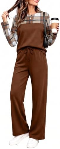 WIHOLL Two Piece Sets for Women Fall Outfits Casual Matching Lounge Sets