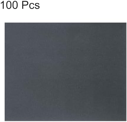 HARFINGTON 100pcs Sandpaper 600 Grit 9 x 11 Inch Waterproof Backing Silicon Carbide Abrasive Wet Dry Sanding Sheets for Wood Finishing, Metal Sanding, Automotive Polishing