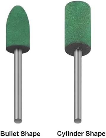 100pcs Abrasive Rubber Mounted Points 3mm Shank Grinding Polishing Buffing Wheel Burr Electric Grinder Replacement for Rotary Tools Angle Grinder Sanding Disc(3mm(Bullet))